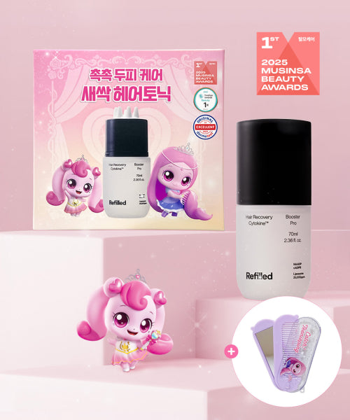 REFILLED [Tiniping Edition] Cytokine Hair Tonic Booster Pro 70ml + Tiniping Comb Mirror gift