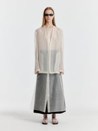EENK YASMIN Round-neck Long Jacket - Ivory