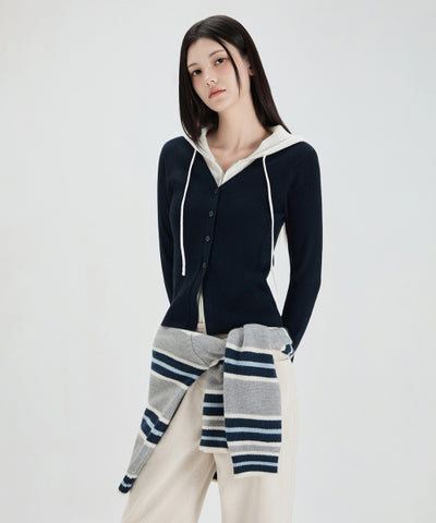 MIXXO Hoodie Layered Cardigan C