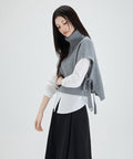 MIXXO MIXXO High Neck Cape Vest Women