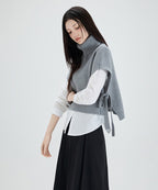 MIXXO MIXXO High Neck Cape Vest Women