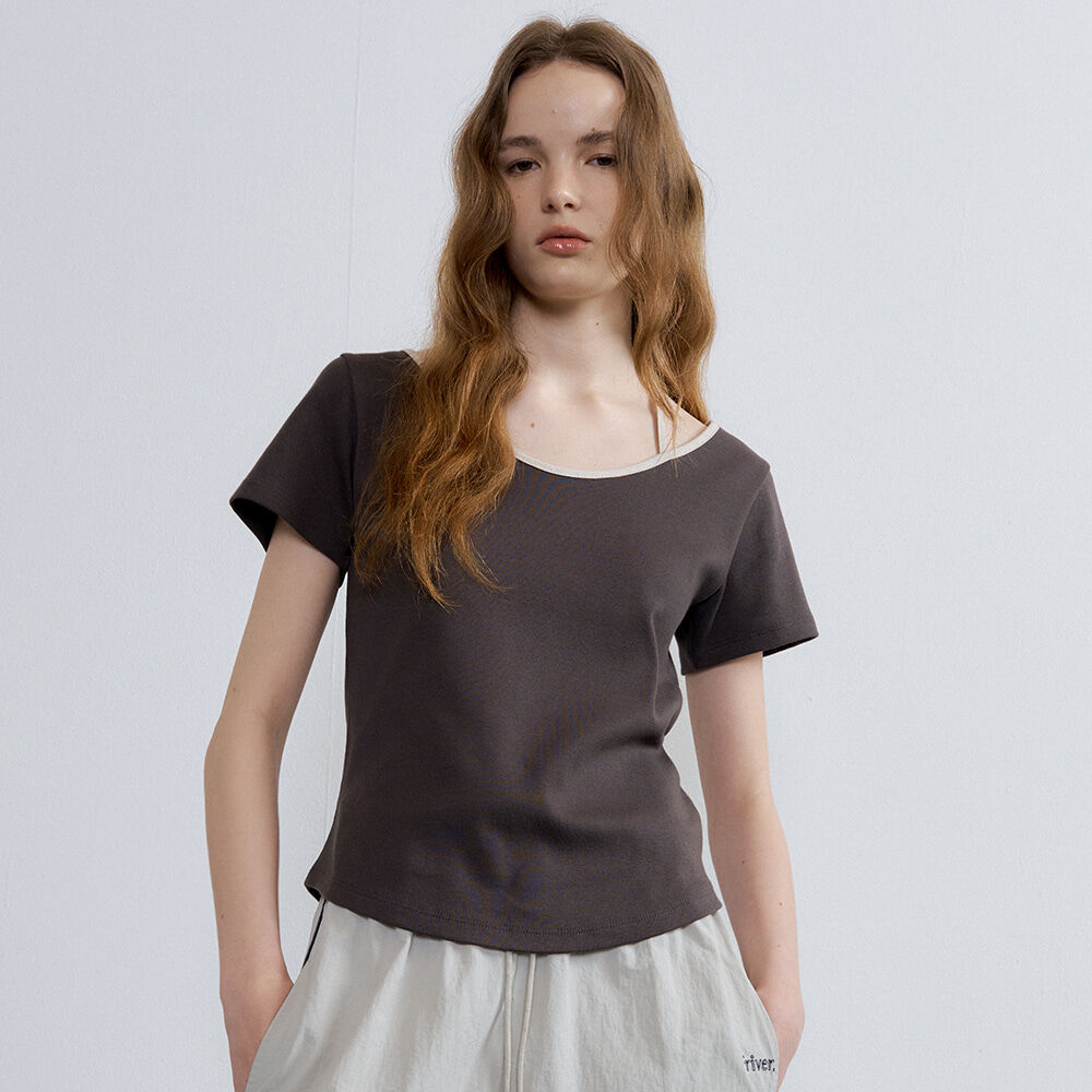 FRIVER07 Halter strap ringer t-shirt [FRSP07TS23]_Charcoal