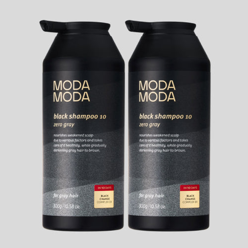 MODAMODA Zero Gray Black 10 Gray Hair Care 3rd Generation Shampoo 300g 2 packs