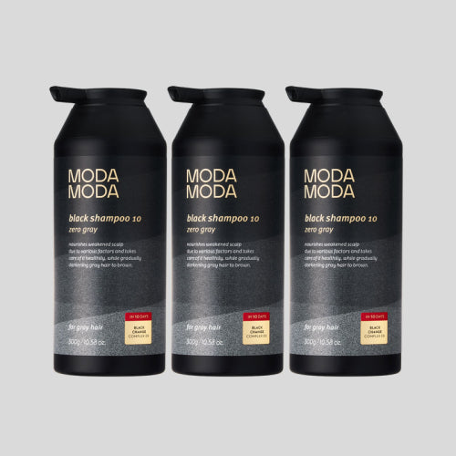 MODAMODA Zero Gray Black 10 Gray Hair Care 3rd Generation Shampoo 3 boxes of 300g
