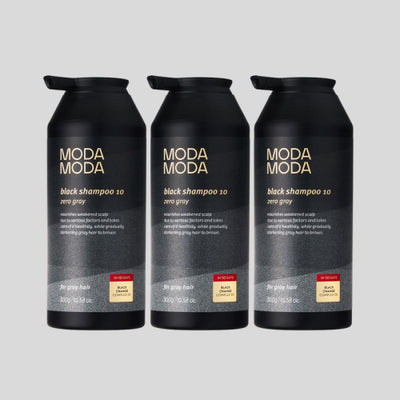 Zero Gray Black 10 Gray Hair Care 3rd Generation Shampoo 3 boxes of 300g