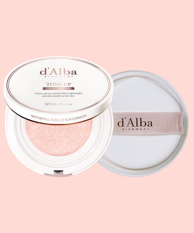 D'ALBA Waterful Tone-Up Sun Cushion SPF 50+ (15g Set)