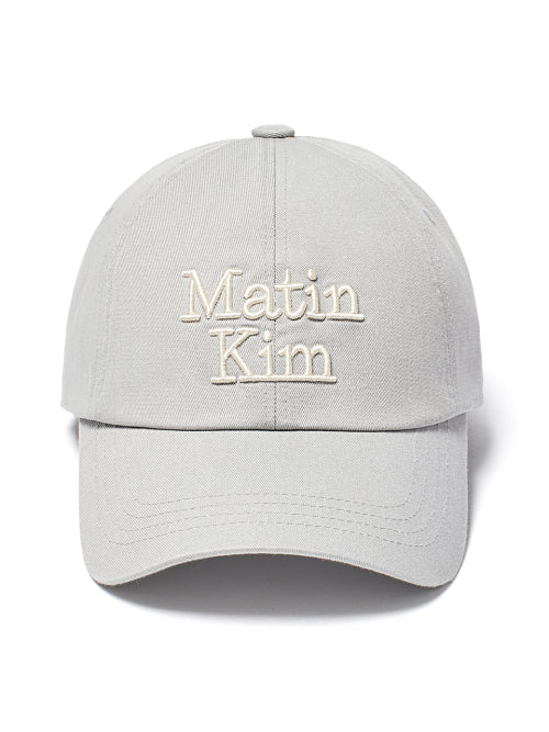 MATIN KIM MATIN VOLUME LOGO BALL CAP in Grey