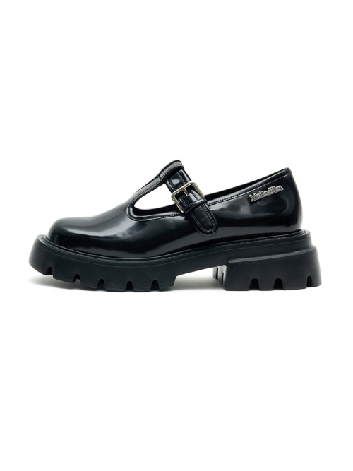 MATIN KIM MATIN KIM T-STRAP CHUNKY LOAFER in Black