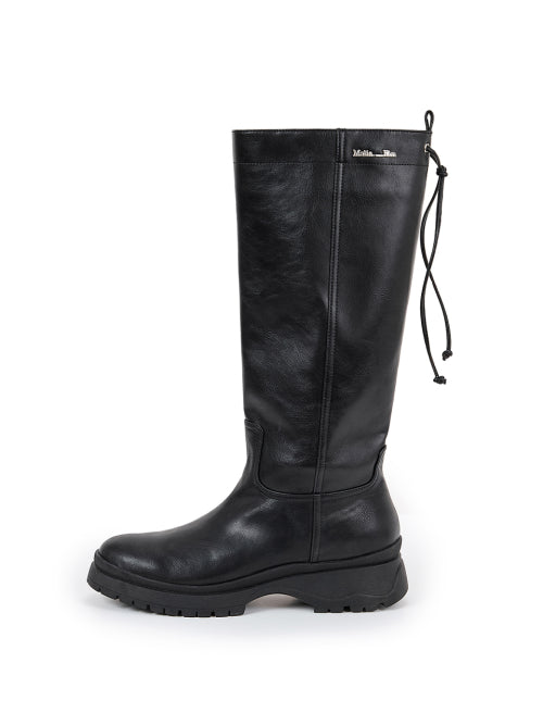 MATIN KIM MATIN KIM Chunky Long Boots in Black