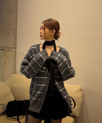 MIXXO MIXXO Hairy Striped Cardigan Women S