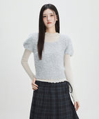 MIXXO MIXXO Knitwear Square Neck Short Sleeve Pullover