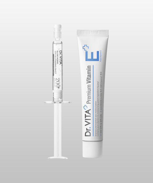 DRVITA [3 types of trial samples provided] Slow-aging glutinous shot 200 5ml + premium E cream 30ml 2-piece set