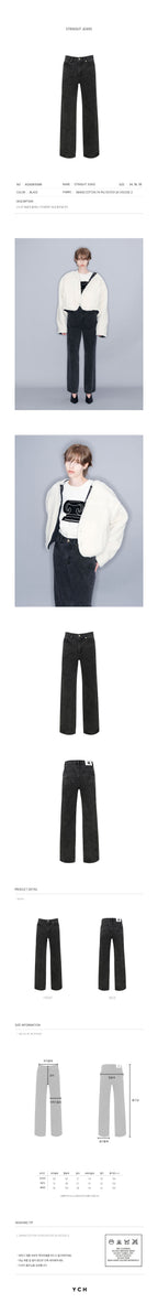 YCH STRAIGHT JEANS BLACK (W23DB705BK)