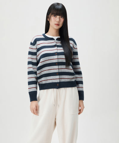MIXXO Cardigan Loose Fit Striped