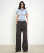 MUSINSA STANDARD WOMAN MUSINSA STANDARD WOMAN Women's Wide Fertig Pants [Dark Gray]