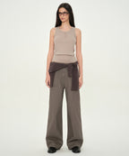 MUSINSA STANDARD WOMAN MUSINSA STANDARD WOMAN Women's Wide Fertig Pants [Taupe]