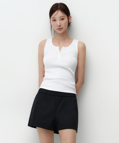 MUSINSA STANDARD WOMAN MUSINSA STANDARD WOMAN Women's Cotton Banding Shorts [Black]