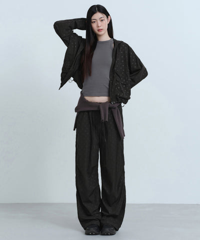 MUSINSA STANDARD WOMAN Women's Polka Dot Parachute Pants [Black]