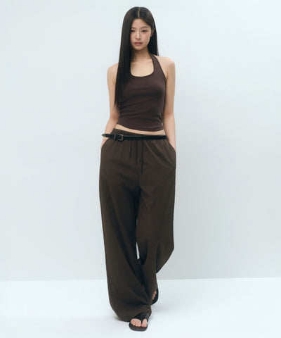 MUSINSA STANDARD WOMAN Women's Pants Dark Brown