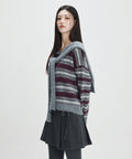 MIXXO MIXXO Hoodie Hooded Layered Striped Pullover