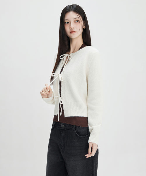 MIXXO MIXXO Two-way ribbon sweater size C