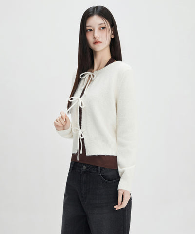 MIXXO Two-way ribbon sweater size C