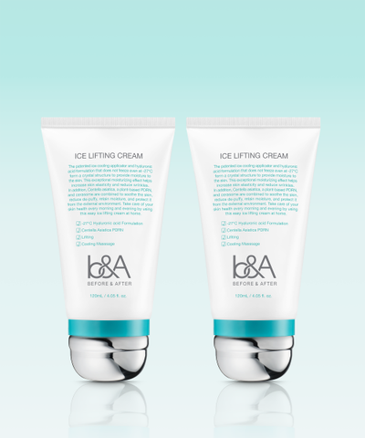 Ice lifting cream 120ml (2 packs) before and after