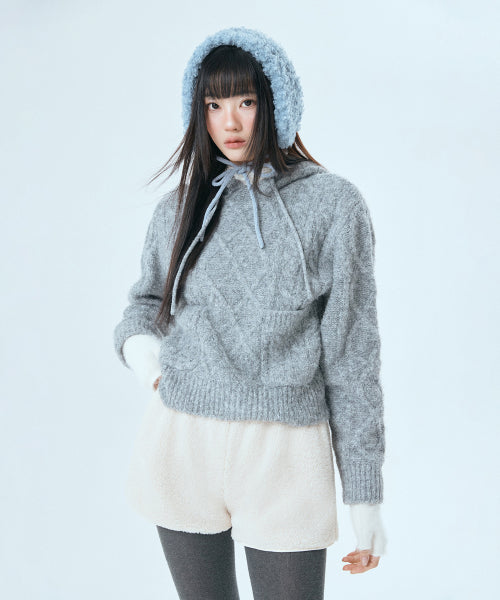 MIXXO MIXXO Hoodie Cable Hood Pullover