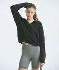 MIXXO MIXXO V-neck loose fit ribbed pullover (C)