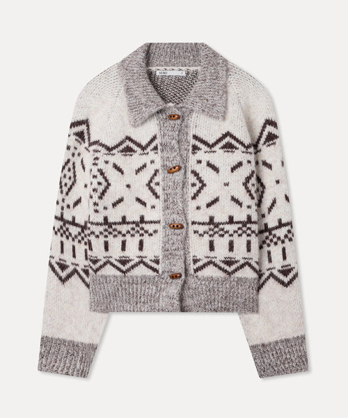 MIXXO MIXXO Cardigan Snow Collar Neck Toggle