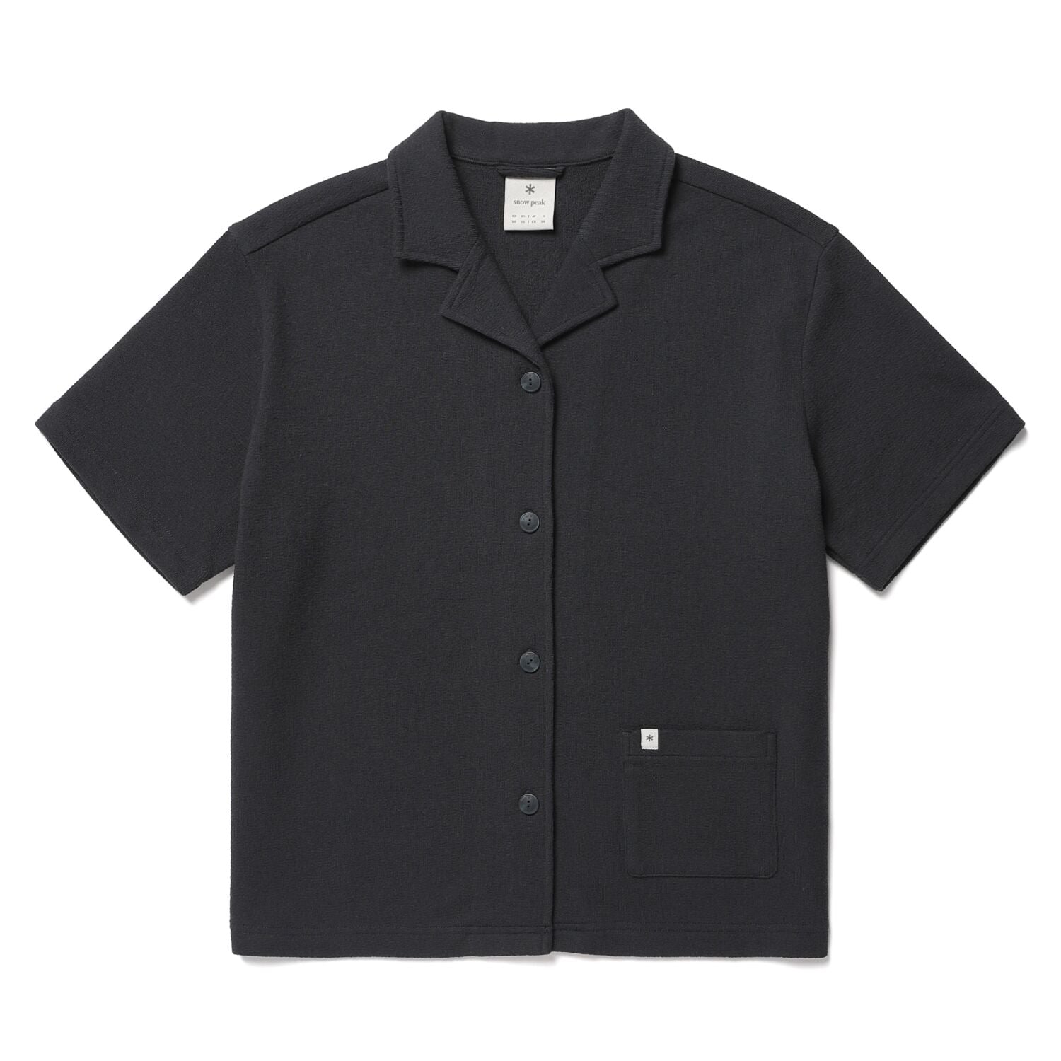 SNOWPEAK APPAREL Terry Women's Short Sleeve Shirt Charcoal (S26MWFSH35)