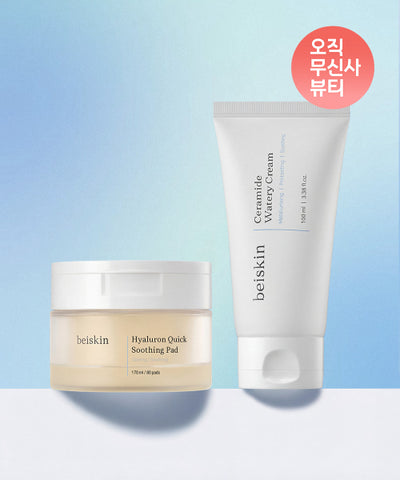 [SET] Hyaluronic acid quick soothing pad + ceramide watery cream