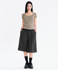 MUSINSA STANDARD WOMAN MUSINSA STANDARD WOMAN T-Shirt Slim Scoop Neck [Dusty Beige] - Size S