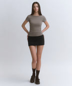 MUSINSA STANDARD WOMAN MUSINSA STANDARD WOMAN Skirt Low Rise Mini [Black]