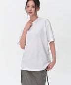MUSINSA STANDARD WOMAN MUSINSA STANDARD WOMAN Women's Oversized Crew Neck T-Shirt (White)