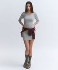 MUSINSA STANDARD WOMAN MUSINSA STANDARD WOMAN Jersey Mini Dress Medium Gray