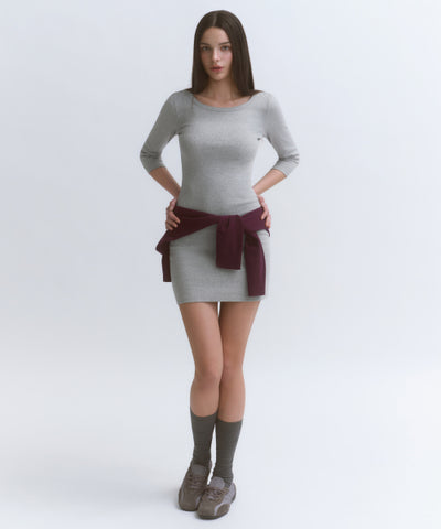 MUSINSA STANDARD WOMAN Jersey Mini Dress Medium Gray