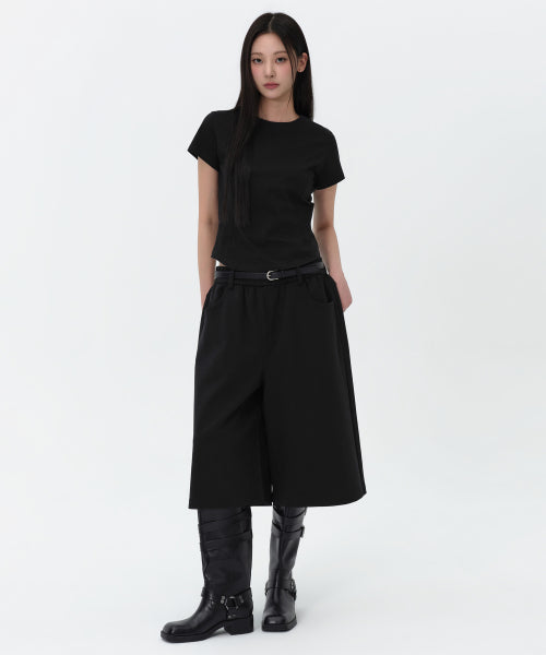 MUSINSA STANDARD WOMAN MUSINSA STANDARD WOMAN Sweatshirt Bermuda Sweatpants [Black]