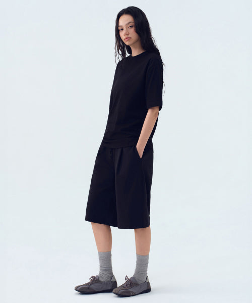 MUSINSA STANDARD WOMAN Bermuda Sweatpants for Women - Black
