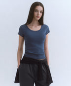 MUSINSA STANDARD WOMAN MUSINSA STANDARD WOMAN T-Shirt Slim Scoop Neck