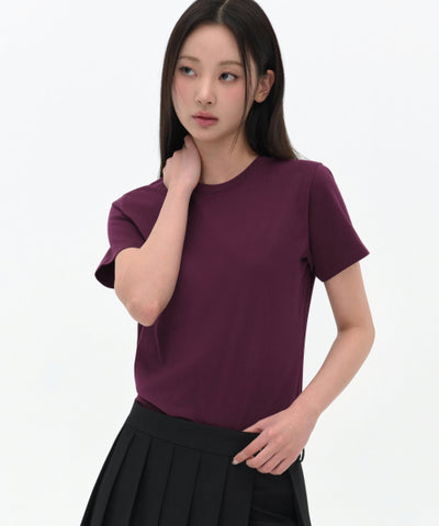 MUSINSA STANDARD WOMAN T-Shirt Burgundy