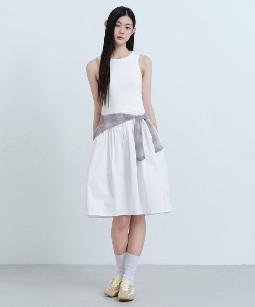 MUSINSA STANDARD WOMAN MUSINSA STANDARD WOMAN Women's Tank Top Combination Dress [White]