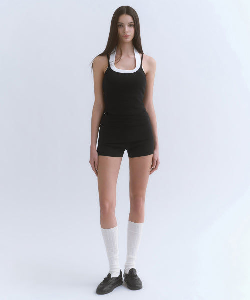 MUSINSA STANDARD WOMAN MUSINSA STANDARD WOMAN Women's Turn-Down Micro Jersey Shorts (Black)
