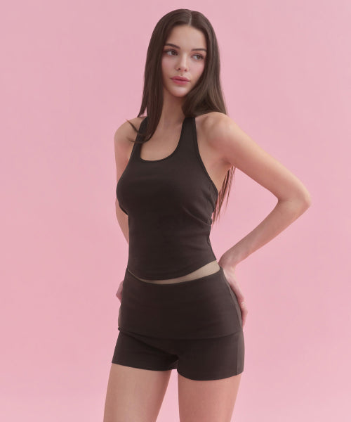 MUSINSA STANDARD WOMAN MUSINSA STANDARD WOMAN Women's Turn-Down Micro Jersey Shorts (Size S)