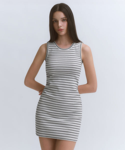 MUSINSA STANDARD WOMAN MUSINSA STANDARD WOMAN Women's Striped Tank Dress [Ivory]