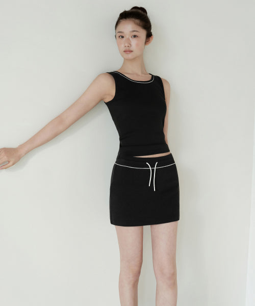MUSINSA STANDARD WOMAN MUSINSA STANDARD WOMAN Women's Lace Trim Tank Top (Black)