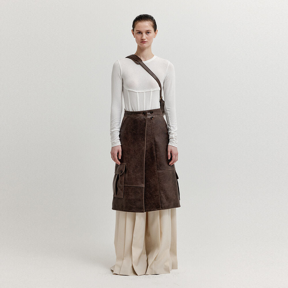 EENK EENK Cargo Wrap Skirt - Z-Brown