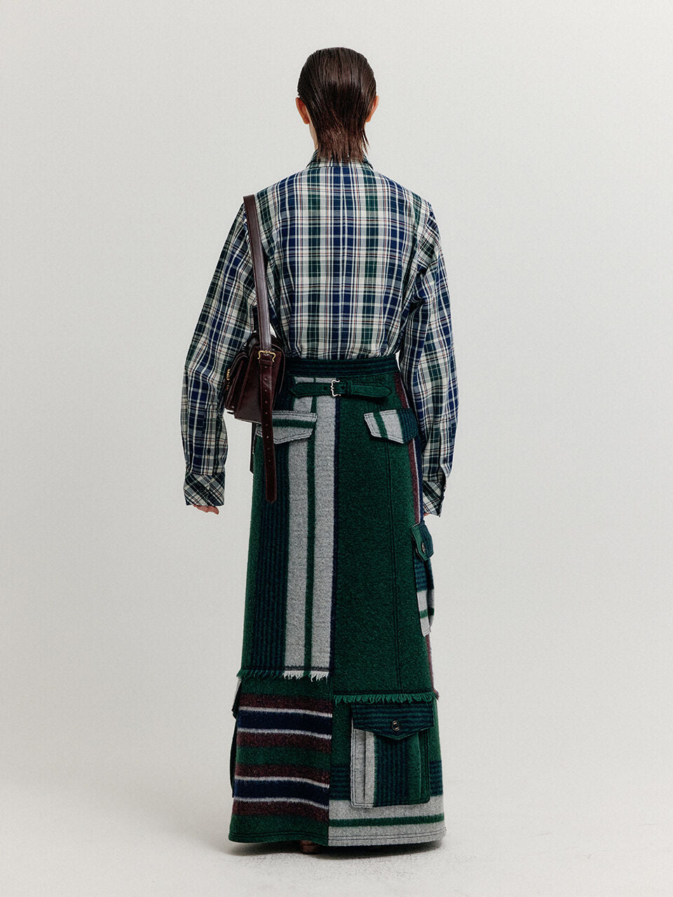 EENK EENK XEBBY Maxi Wrap Skirt - Green Multi