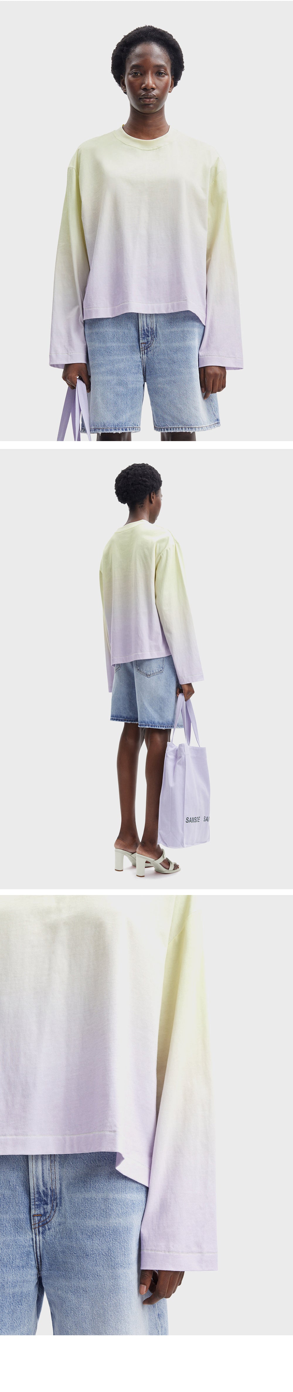 SAMSØE SAMSØE (W) Samsoy Samsoy CERISE Long Sleeve T-Shirt - Lemon Tie Dye (F23200196)