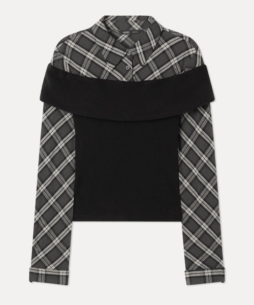 MIXXO MIXXO Off-shoulder layered shirt size C